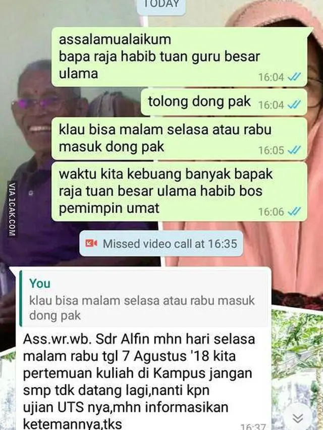 6 Chat Lucu Mahasiswa Merayu Dosen Pembimbing Skripsi, Kocak Banget