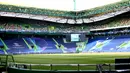 Foto yang diabadikan pada 10 Agustus 2020 ini memperlihatkan pemandangan Stadion Luz di Lisbon, Portugal, dua hari jelang pertandingan perempat final Liga Champions UEFA. (Xinhua/Pedro Fiuza)