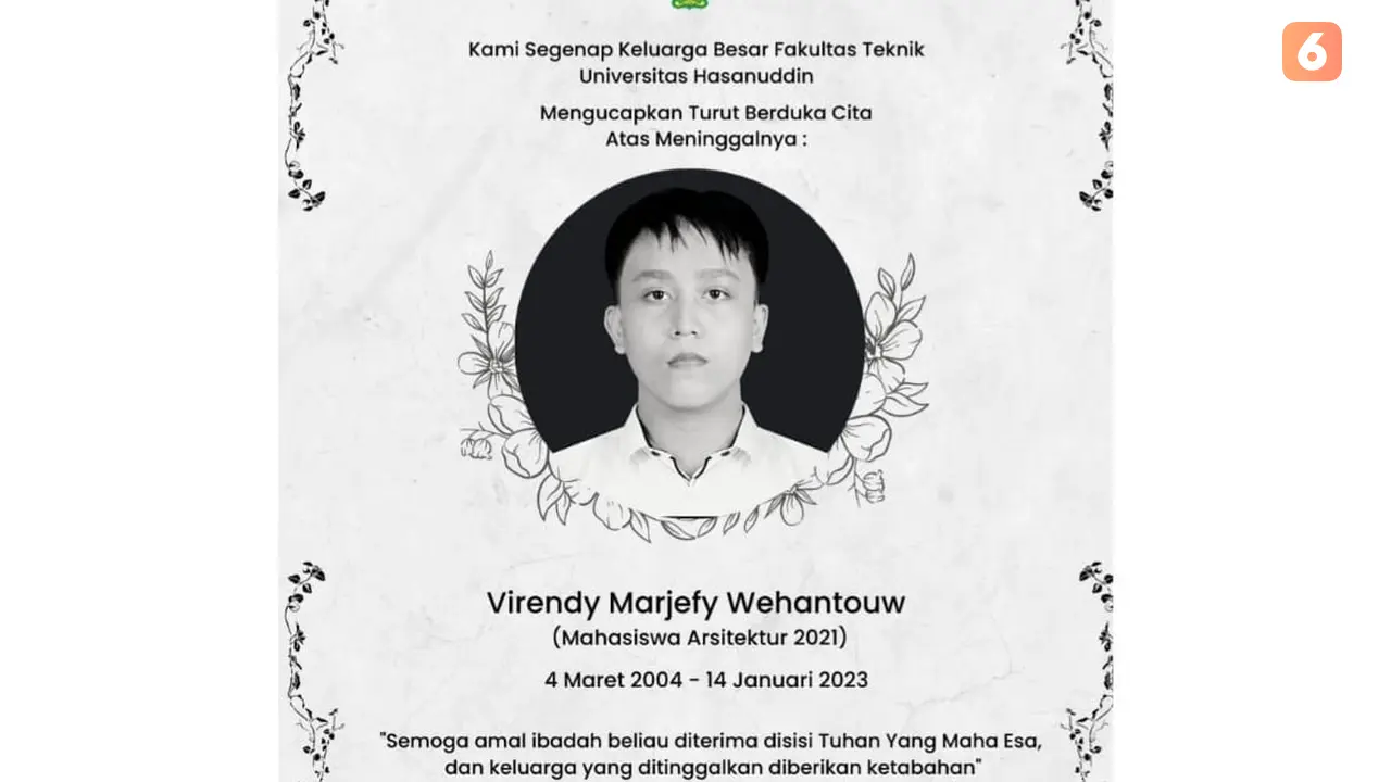 Mahasiswa Teknis Unhas meninggal saat ikuti Diksar Mapala (Liputan6.com/Fauzan)