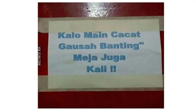 6 Tulisan Nyeleneh di Rental PS Ini Bikin Tepuk Jidat