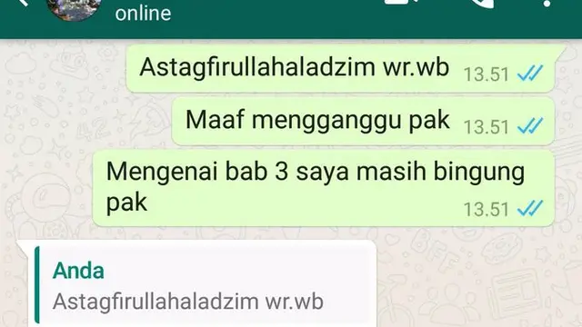 6 Chat Lucu dengan Guru Ini Bikin Salah Paham