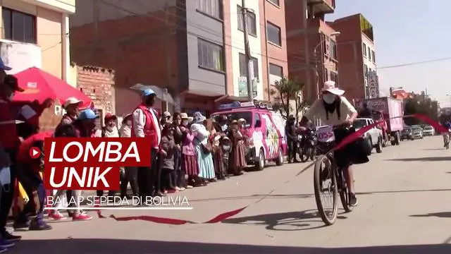 Berita video lomba balap sepeda yang diikuti puluhan wanita pribumi di Bolivia berlangsung menarik. Hal itu karena mereka berpacu dengan memakai rok panjang.