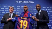 Barcelona resmi mengumumkan Kevin-Prince Boateng sebagai rekrutan anyara pada bursa transfer Januari 2019. (AFP/Lluis Gene)