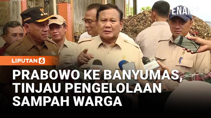 Kunjungi TPST Banyumas, Prabowo Intip Sistem Pengelolaan Sampah Warga