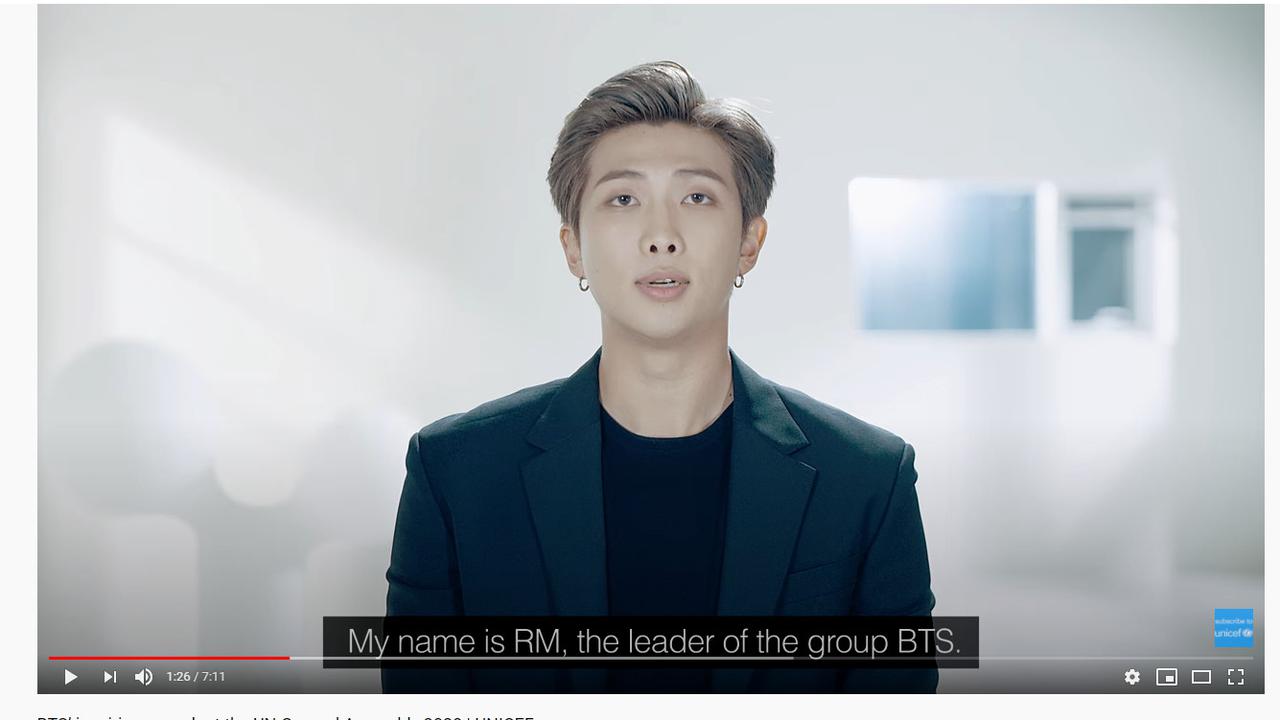 BTS, Pidato BTS di Sidang Umum PBB, Pidato BTS di Sidang PBB, Pidato BTS di PBB, BTS Army