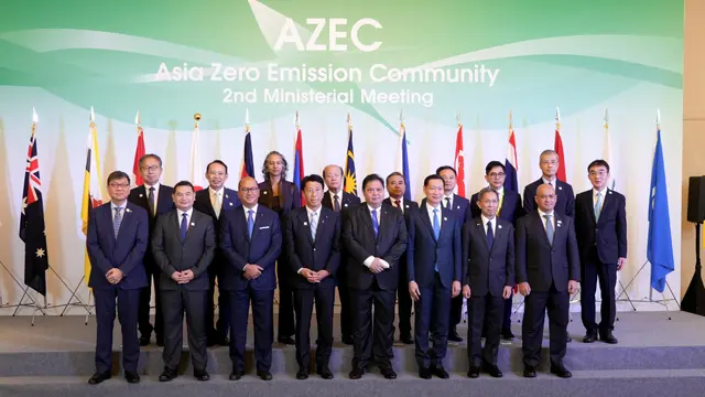 Menteri Koordinator Bidang Perekonomian Airlangga Hartarto, dalam 2nd Ministerial Meeting AZEC, di Jakarta, Rabu (21/8/2024). (Foto: ekon.go.id)