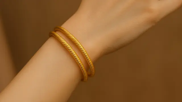 Gelang Emas 12 Gram 24 Karat Model Klasik Lilit