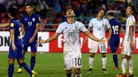 Laga kualifikasi Piala Dunia 2018 zona Asia antara Thailand vs Jepang (REUTERS/Athit Perawongmetha)