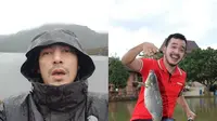 Usir Kejenuhan, Ini 5 Seleb Tanah Air yang Hobi Memancing (sumber: Instagram.com/abimana_arya & KapanLagi.com)