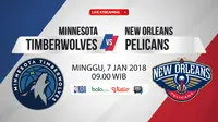 Saksikan Live Streaming Laga NBA Timberwolves Vs Pelicans