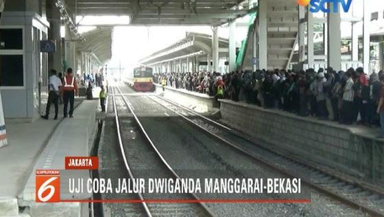 Uji Coba Jalur Dwiganda Commuter Line Manggarai-Bekasi Berlangsung 2 Hari