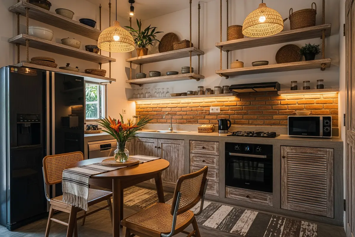 Desain Dapur Kecil tapi Rapi dengan Kitchen Set Gantung