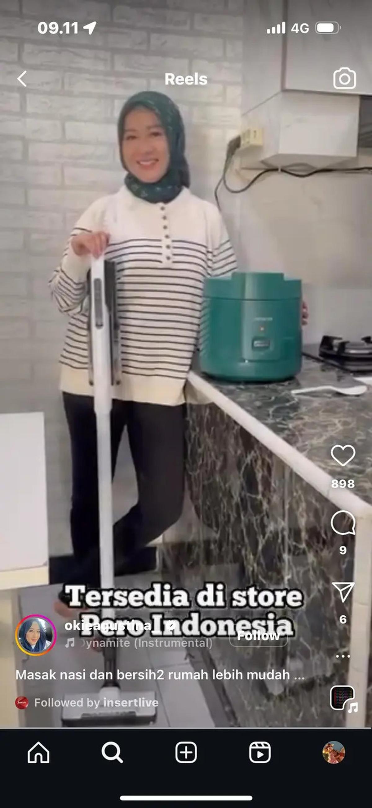 Potret Dapur Okie Agustina yang Elegan, Model Modern Bermotif Marmer