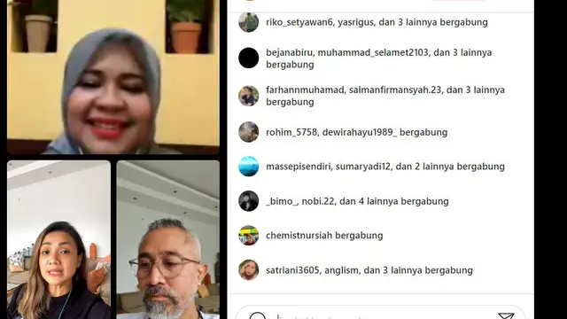 Nirina Zubir di Live Instagram Liputan6.com