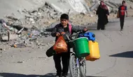 Kondisi ini akibat pengepungan dan blokade pasokan penting oleh Israel selama lebih dari dua bulan ke Jalur Gaza. (Bashar TALEB/AFP)