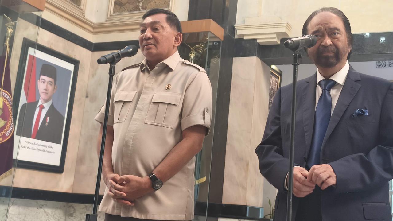 Surya Paloh Beberkan Isi Pertemuan dengan Menhan Sjafrie di Kemhan