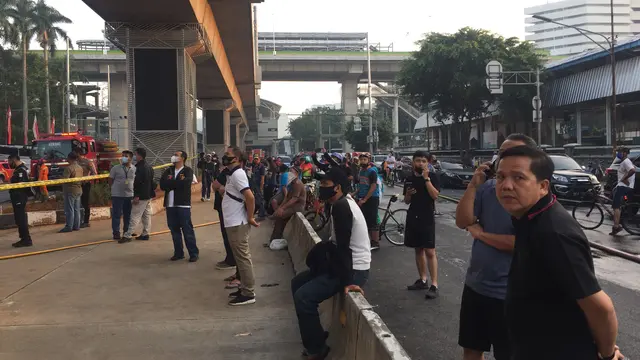 Situasi di Gedung Kejaksaan Agung yang mengalami kebakaran, Minggu (23/8/2020).