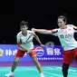 Ganda putri Indonesia&nbsp;Siti Fadia Silva Ramadhanti/Ribka Sugiarto kalah dari&nbsp;Chen Qing Chen/Jia Yi Fan asal China 11-21 dan 8-21 pada partai kedua final Piala Uber 2024 di&nbsp;Hi-Tech Zone Sports Centre Gymnasium, Chengdu, China, Minggu&nbsp;(5/5). (foto: PP PBSI)