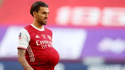 Dani Ceballos (Arsenal) - Pemain 24 tahun ini terpaksa dipinjamkan Real Madrid karena ketatnya persaingan di lini tengah yang diisi nama beken seperti Casemiro, Toni Kross dan Luka Modric. Kini Ceballos memperkuat Arsenal sejak musim 2019 hingga saat ini. (AFP/Pool/Catherine Ivill)