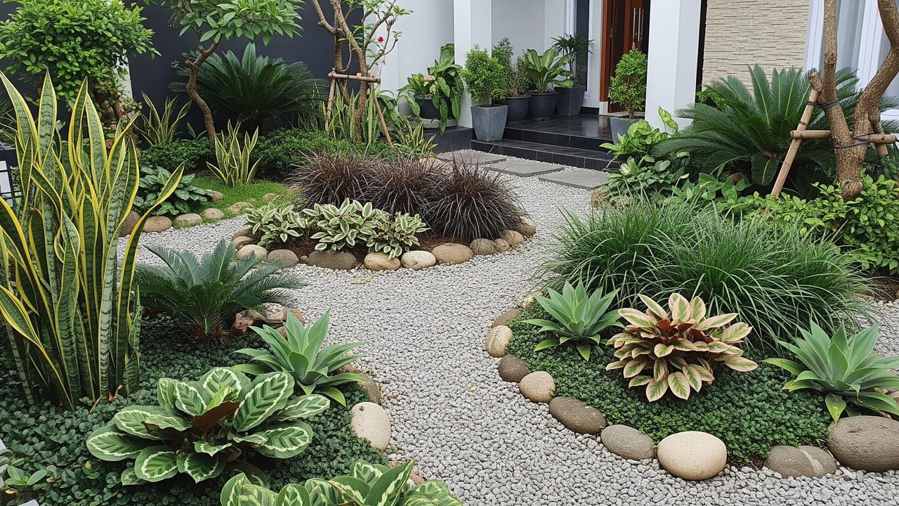 Gravel Garden yang Minim Perawatan dan Tetap Hijau/AI Generated