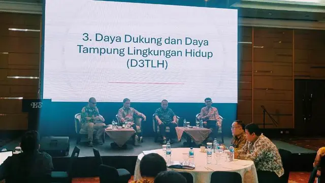 Diseminasi Daya Dukung dan Daya Tampung Lingkungan Hidup (D3TLH) Nasional dari KLHK.  (Liputan6.com/Henry)