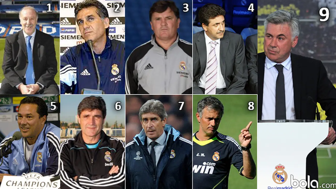 9 pelatih yang dipecat Presiden Real Madrid dalam 12 Tahun terakhir