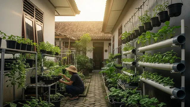 Cara Membuat Kebun Slow Living di Lahan Sempit/AI Generated