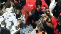 Simpatisan PDIP Ricuh Berebut Makanan Saat Kampanye