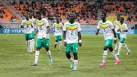 Ekspresi pemain Timnas Senegal U-17 dalam pertandingan babak 16 besar Piala Dunia U-17 2023 melawan Timnas Prancis U-17 yang berlangsung di Jakarta International Stadium, Rabu (22/11/2023). (Bola.com/Bagaskara Lazuardi)