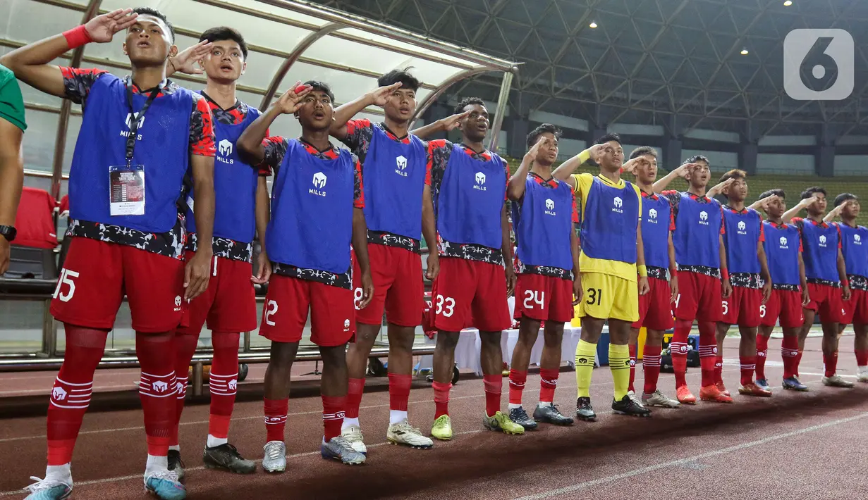 Timnas Indonesia U-17 mampu merepotkan Korea Selatan U-17 pada laga uji coba tersebut. Korea Selatan cuma bisa menang 1-0 atas Indonesia. (Liputan6.com/Herman Zakharia)