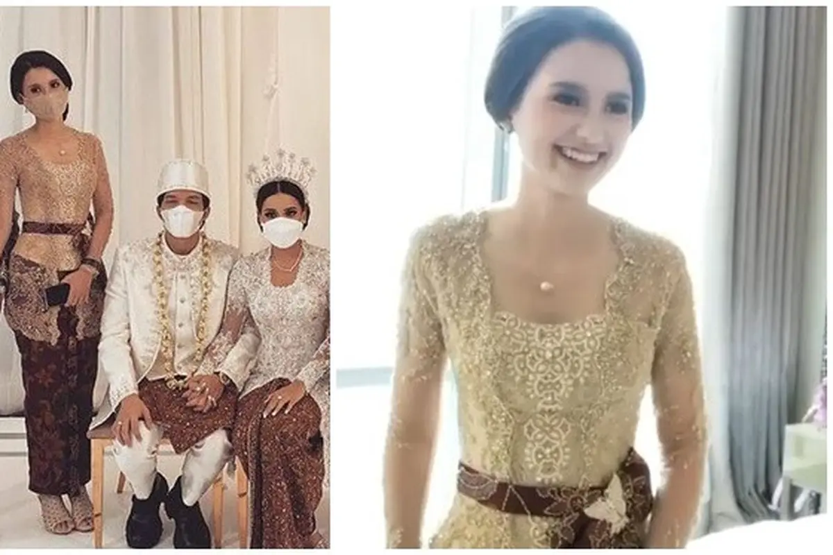 6 Potret Sarah Menzel di Acara Pernikahan Aurel Hermansyah, Pakai Kebaya Bali