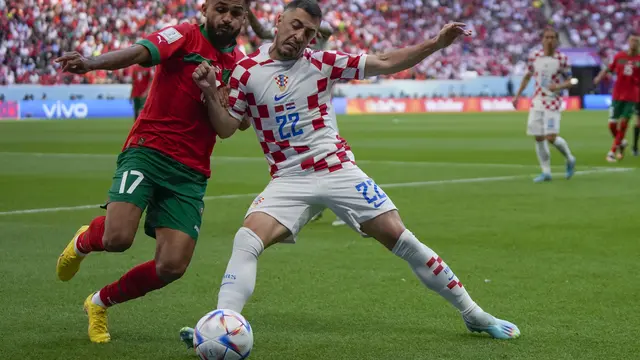 Duel sengit Kroasia melawan Maroko di Piala Dunia 2022 berakhir tanpa pemenang