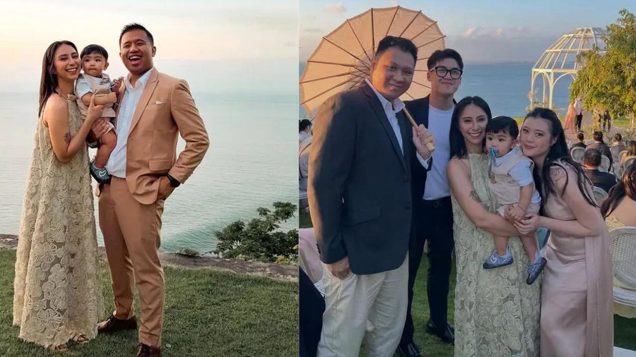 Gaya Kondangan Joshua Suherman, Elegan dengan Outfit Serasi Bersama Anak dan Istri