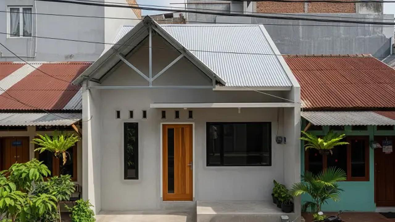 Atap Minimalis: Pelana &amp; Penutup Spandek atau Seng/Ide Desain Rumah Tipe 36 di Tanah Kavling Budget Rp 100 Juta (Sumber: gemini.com)