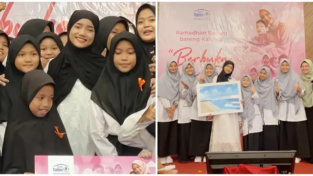 6 Momen Fuji Santuni 500 Anak Yatim, Tak Kuasa Tahan Tangis Ingat Gala