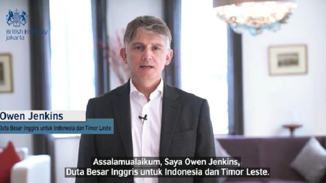 Dalam video berdurasi singkat, Dubes Inggris Owen Jenkins menyoroti hari raya tahun ini di tengah pandemi COVID-19 (Kedubes Inggris)