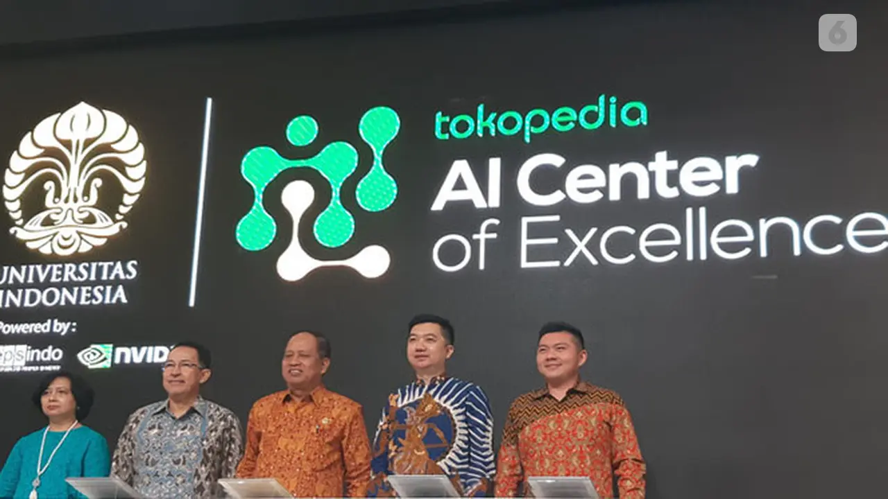 Peresmian pusat pengembangan AI kolaborasi Tokopedia dan UI di Kampus UI, Depok, Kamis (28/3/2019).