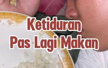 Lagi Makan Malam, Pemuda Ini Malah Ketiduran Sambil Pegang Piring