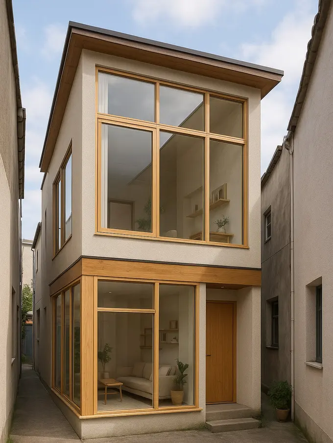 Model Rumah Japandi 2 Lantai 2025 di Gang Sempit