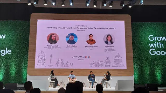 Chief Human Resources Vidio, Alvien Khairullah, saat berdiskusi di ajang Growth With Google Indonesia. Liputan6.com/Dinda Charmelita Trias M