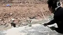 Aktivitas pekerja menyelesaikan proyek normalisasi Kali Kayu Putih, Jakarta, Selasa (15/10/2019). Proyek normalisasi Kali Kayu Putih yang merupakan aliran dari Kali Sunter sebagai langkah Suku Dinas Tata Air Jaktim dalam memaksimalkan fungsi kali pada musim penghujan. (merdeka.com/Iqbal S. Nugroho)