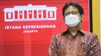 Di Istana Kepresidenan Jakarta, Senin (17/5/2021), Menteri Kesehatan RI Budi Gunadi Sadikin mengungkapkan minggu lalu ada dua lagi mutasi baru di Jawa Timur dari pekerja migran Indonesia. (Humas Sekretariat Kabinet/Agung)