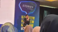 General Manager Marketing KLY Adam Saputra di acara Social Media Week Jakarta 2019. Liputan6.com/Agustin S. Wardani