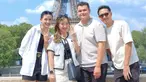 Kevin Menzel, kakak dari Sarah Menzel akhirnya melamar sang kekasih saat mereka sedang liburan di Paris. Momen lamaran tersebut juga disaksikan oleh Sarah dan Azriel Hermansyah. Sama-sama dilamar, Sarah dan Chintya Angelina pun pamer cincin bareng yang tersemat di jari manis masing-masing. (Liputan6.com/IG/@kvin_menzel)