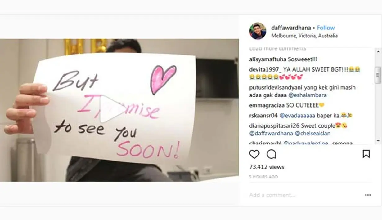 (Instagram/daffawardhana)