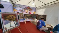 Warga Binaan Lapas Pohuwato Gorontalo tampilkan karya Lukisan dalam Event PPC (Arfandi Ibrahim/Liputan6.com)