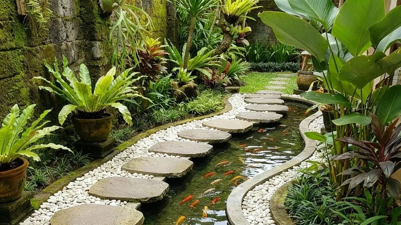 Ide Kolam Ikan Mini di Halaman Sempit