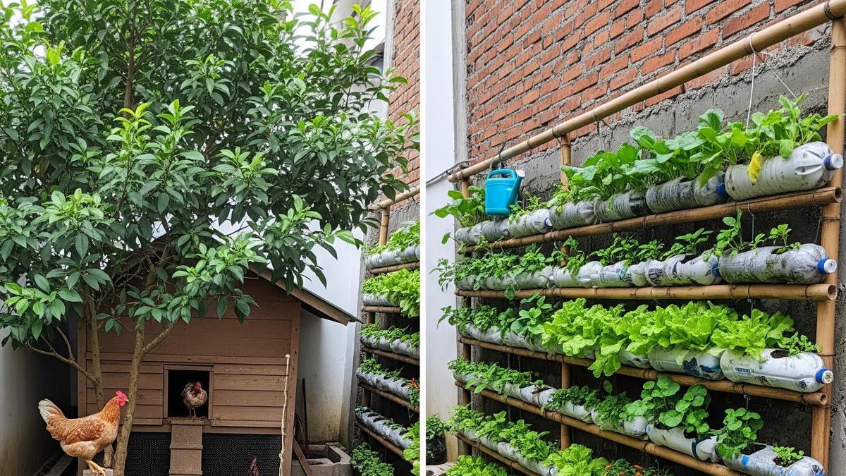 8 Cara Menata Ternak Ayam Kampung dan Kebun Vertikal di Halaman Sempit, Urban Farming Produktif
