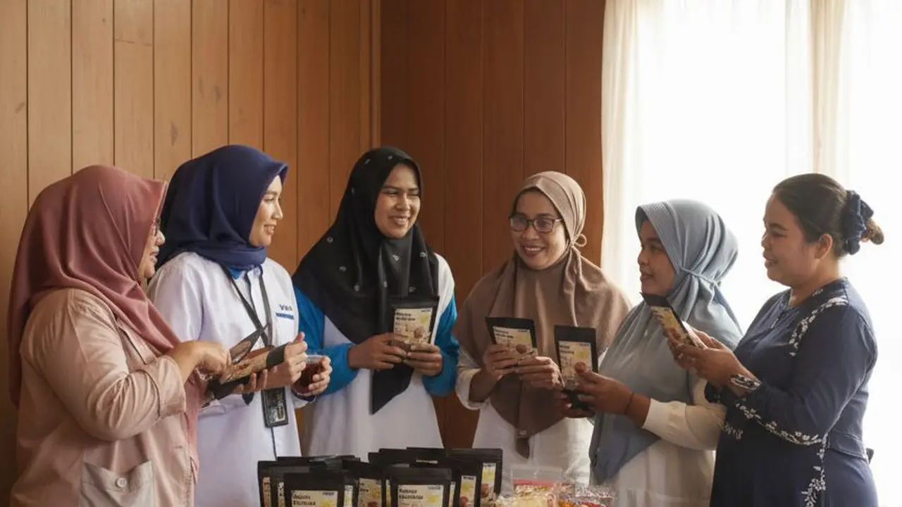 Berbekal sedikit kemampuan membuat gantungan kunci, ibu rumah tangga bernama Yanti membuka usaha.