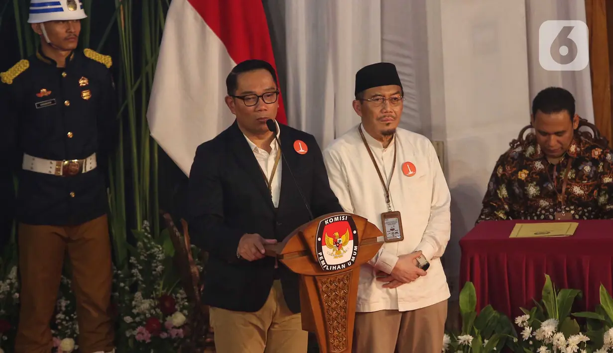 Untuk diketahui, pasangan Ridwan Kamil-Suswono didukung 13 partai politik yang tergabung dalam Koalisi Indonesia Maju (KIM) Plus. (Liputan6.com/Angga Yuniar)